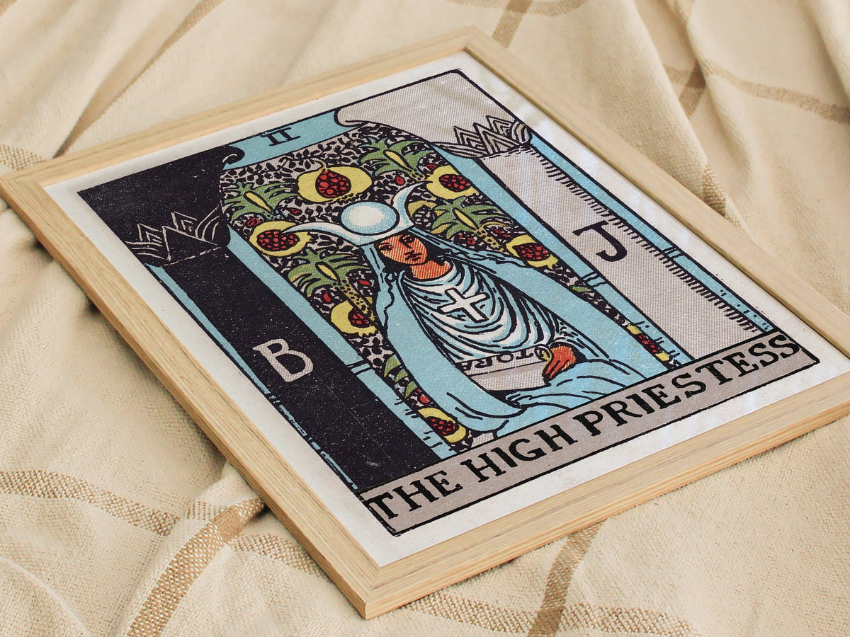 The High Priestess Poster | Tarot Art Print — styled in an interior