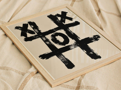 Losing Game Poster | Black and White Black and White Art Print | Game Room Wall Art — styled in an interior