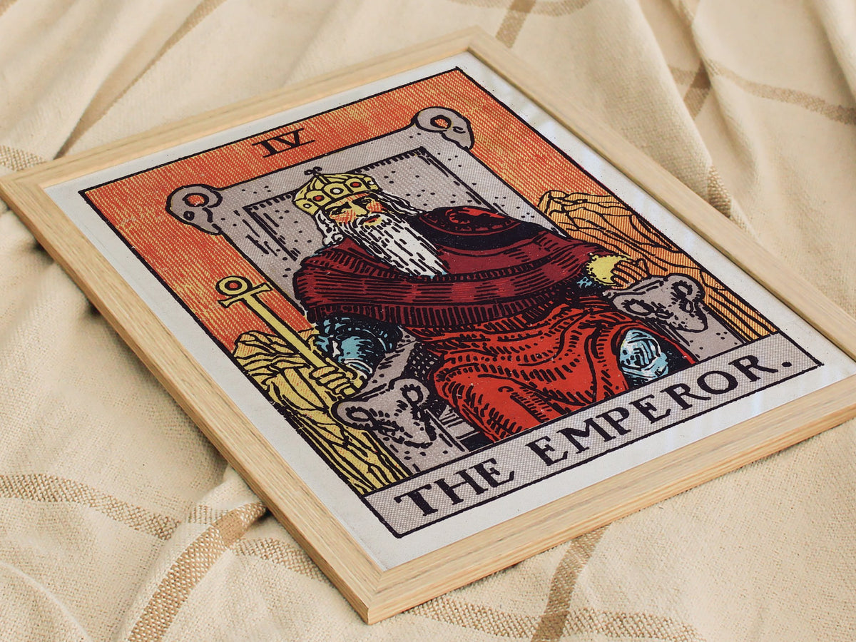 The Emperor Poster | Tarot Art Print — styled in an interior