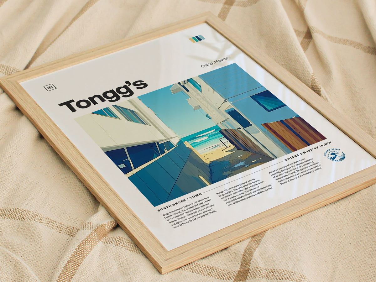 Tonggs Poster | Surf Art Print — styled in an interior