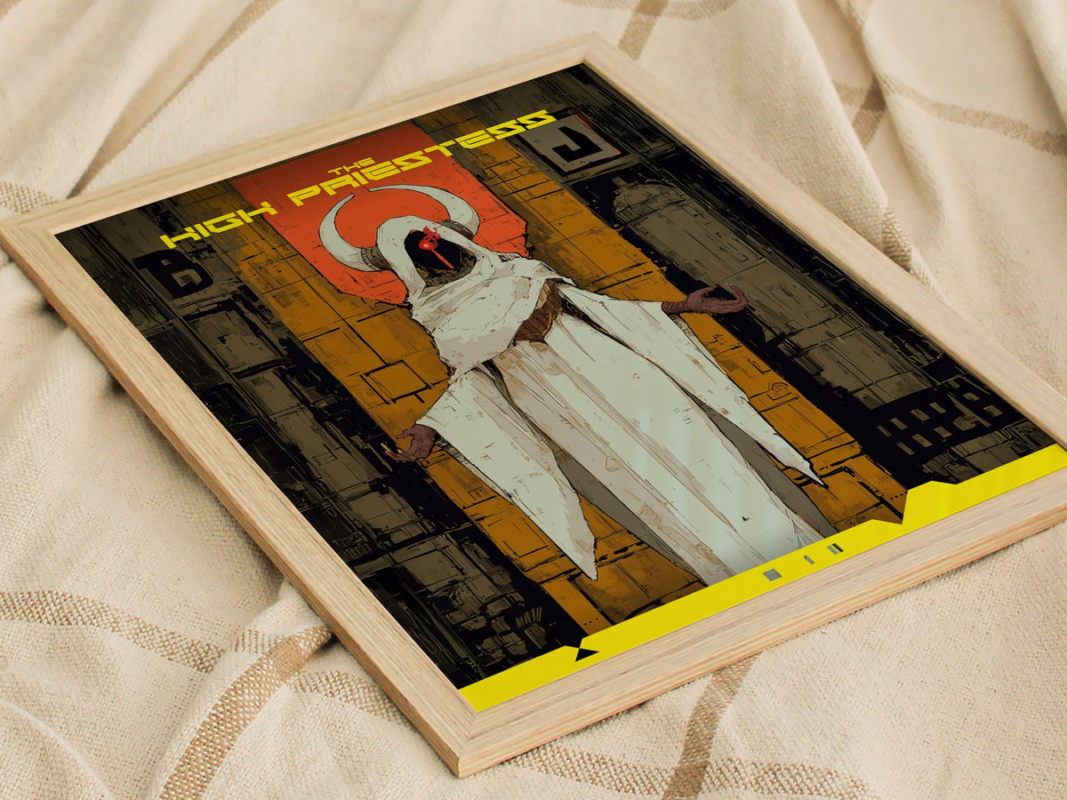 The High Priestess Poster | Tarot Art Print — styled in an interior
