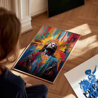 Jesus 01 Poster | Portraits Art Print — styled in an interior