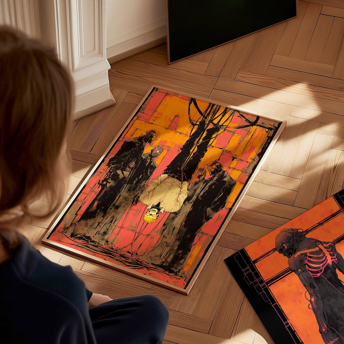 The Hanged Man Poster | Tarot Art Print — styled in an interior