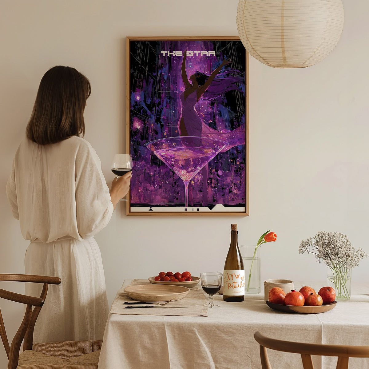 The Star Poster | Tarot Art Print — styled in an interior