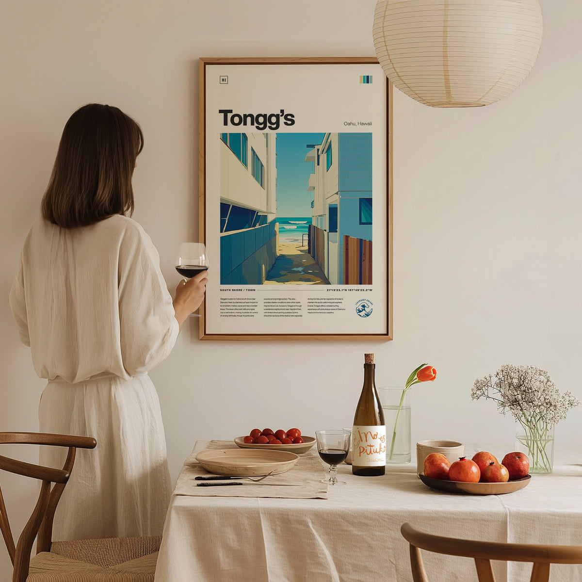 Tonggs Poster | Surf Art Print — styled in an interior