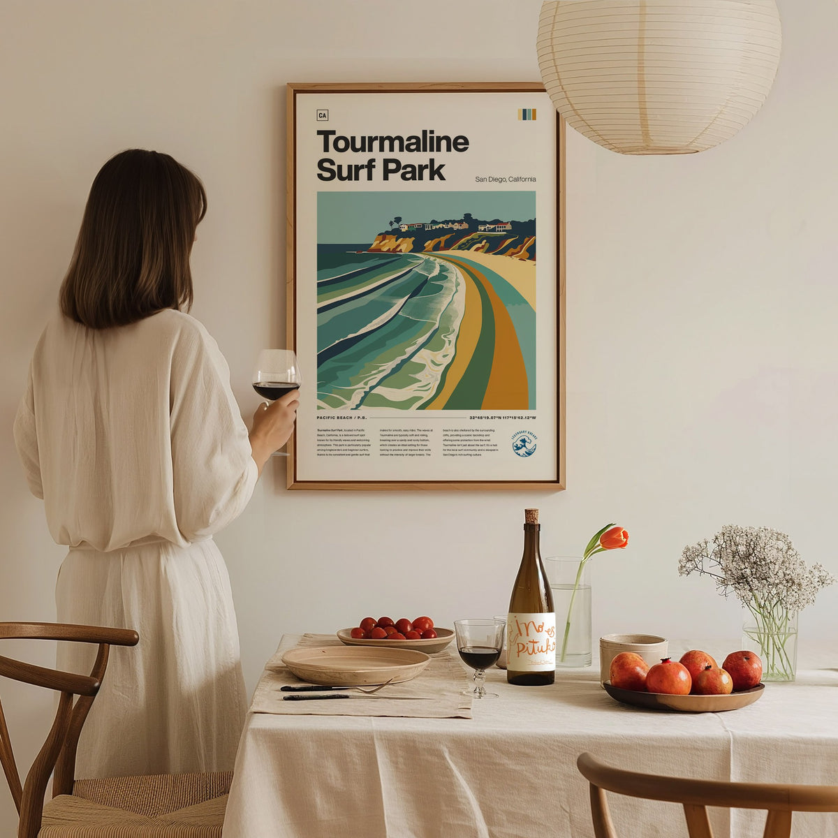 Tourmaline Poster | Surf Art Print — styled in an interior