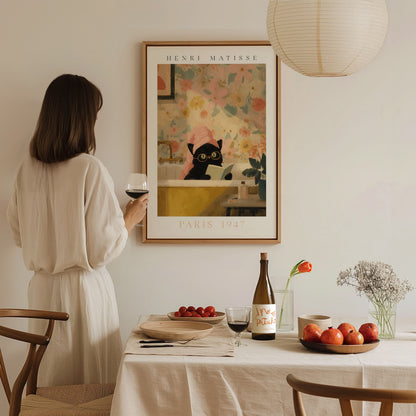 Matisse Cat Tub Poster | Animals Art Print — styled in an interior