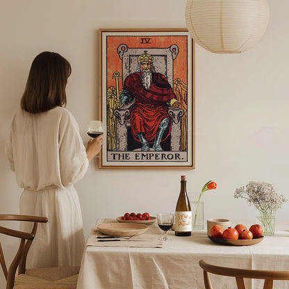 The Emperor Poster | Tarot Art Print — styled in an interior