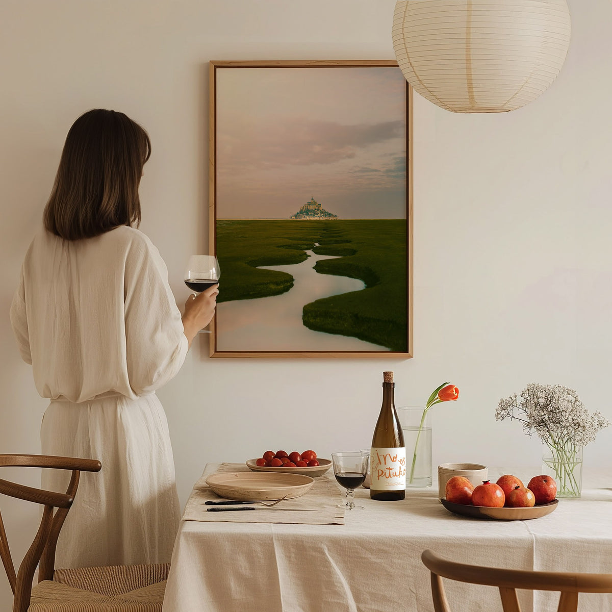 Mont St Michel Poster | Artistic Art Print — styled in an interior