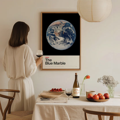 Blue Marble Poster | Nasa Art Print — styled in an interior