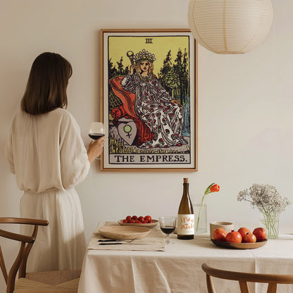 The Empress Poster | Tarot Art Print — styled in an interior