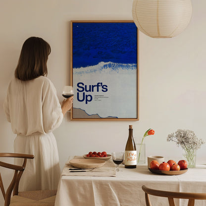 Surf Poster | Exhibit Art Print — styled in an interior