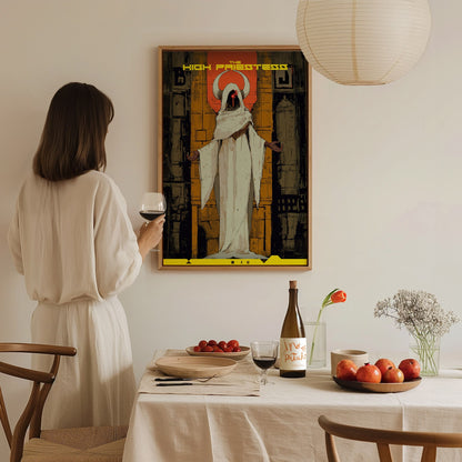 The High Priestess Poster | Tarot Art Print — styled in an interior