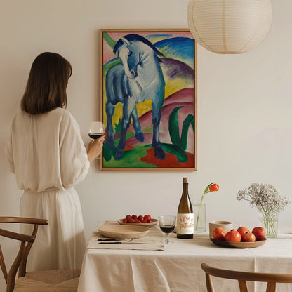 Blue Horse I - Franz Marc Poster | Classic Art Print — styled in an interior