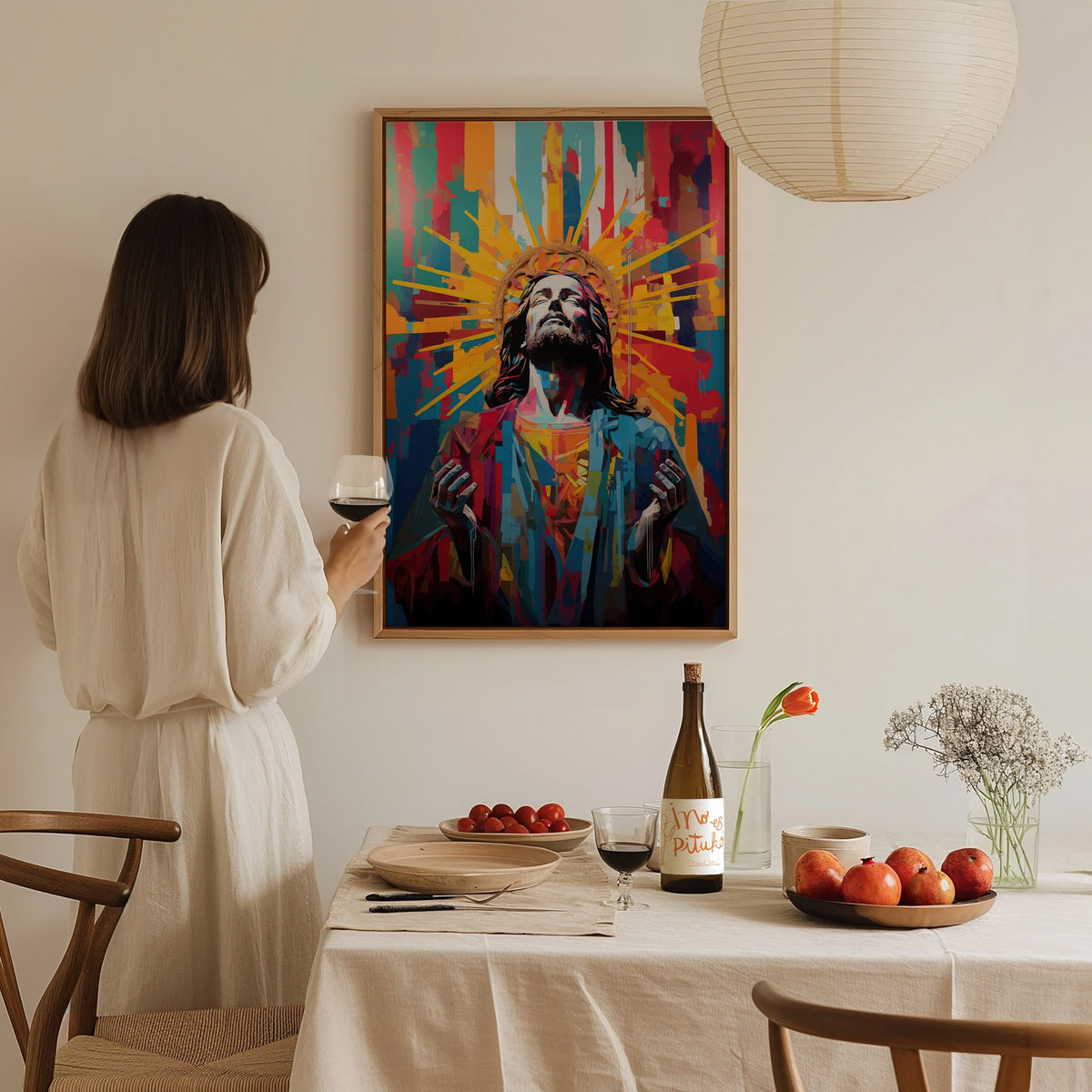 Jesus 01 Poster | Portraits Art Print — styled in an interior