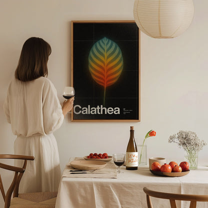 Calathea Poster | Exhibit Art Print — styled in an interior