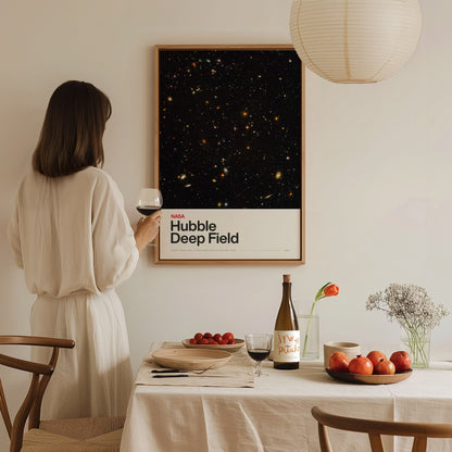 Hubble Deep Field Poster | Nasa Art Print — styled in an interior